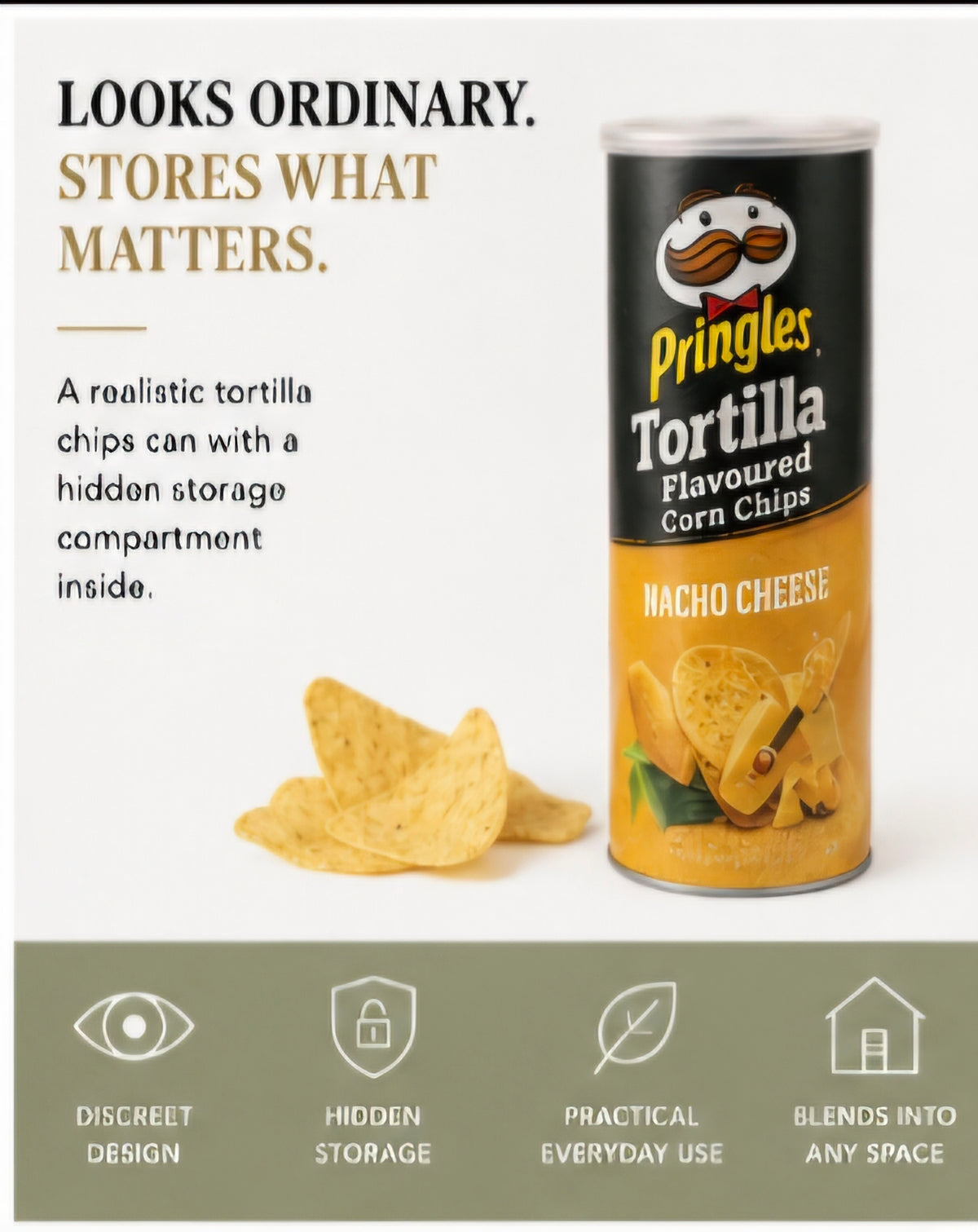 Tortilla Chips Hidden Storage Can