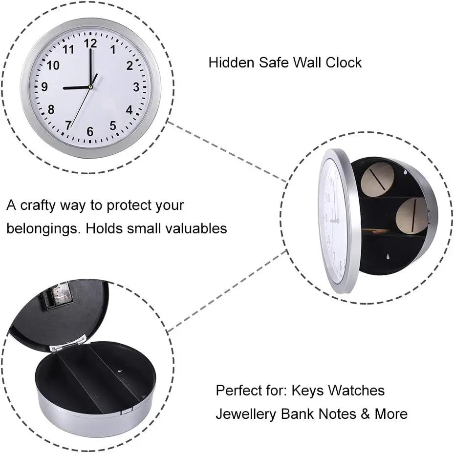 Hidden Wall Clock Storage Safe | Plain Site