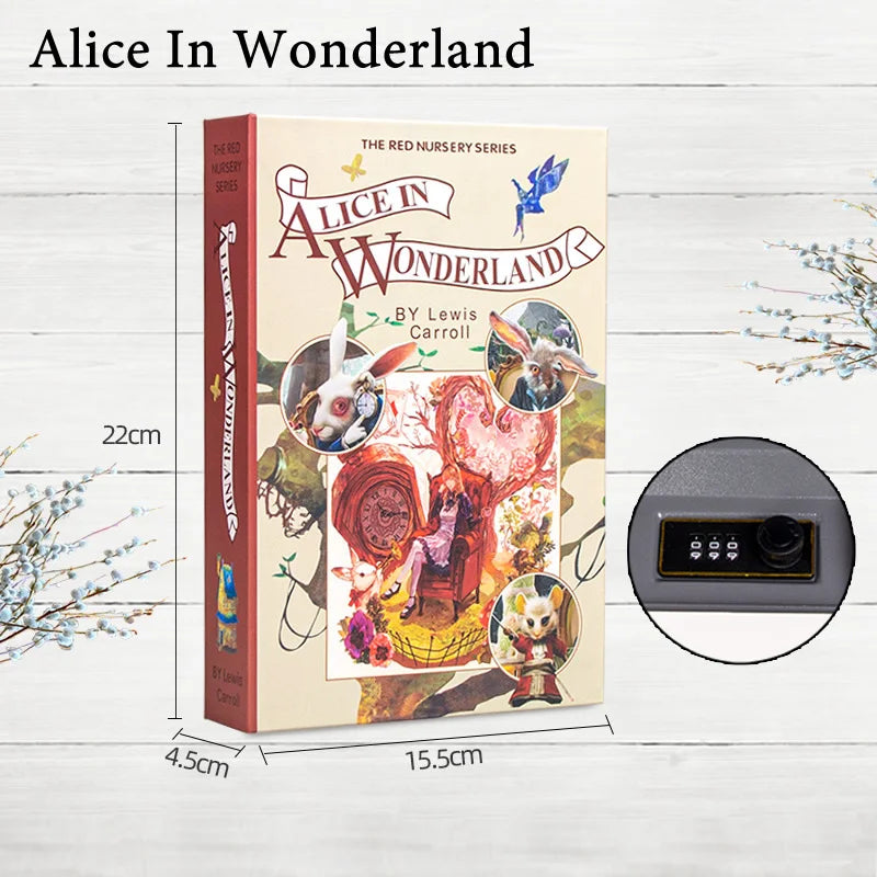Hidden Safe Box Code Lock Book Shape Secret Simulation Book Cash Jewelry Money Box Organizer Stash Box Metal Piggy Bank Gift