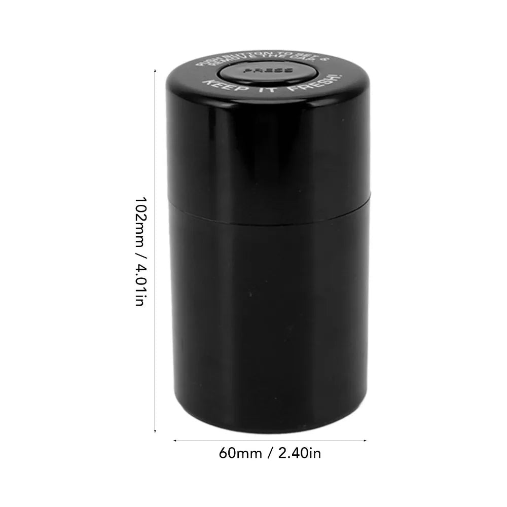 Round Airtight Stash Jar Plastic Compact Smell Proof Container Moisture Resistant Leak Proof Herb Storage Case Tea Storage
