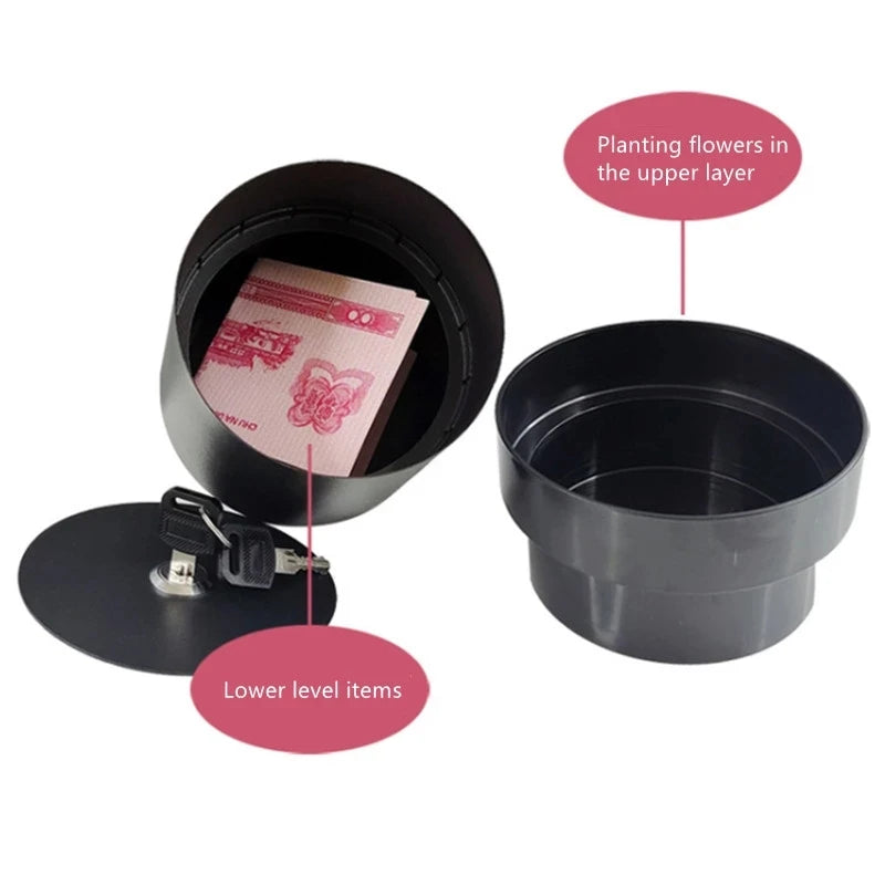Hidden Safe Flower Pot Hidden Safe Lock Box Surprise Secret Hideaway Plant Stash Hide Money, Jewellery Organizer Other Valuables
