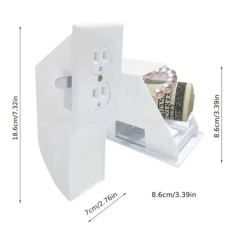 Creative Home Hidden Sight Secret Wall Socket Storage Box Hide Pill Jewellery Security Container Stash Coin Cash And Small Items