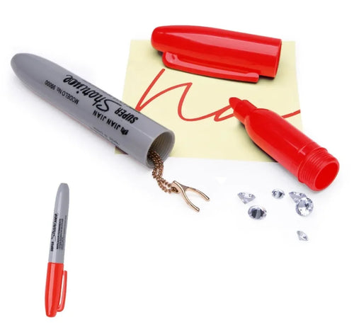 Creative Fake Red Black Marker Pen Hidden Compartment Sight Diversion Safe For Home Office Hide Necklace Money Small Valuables