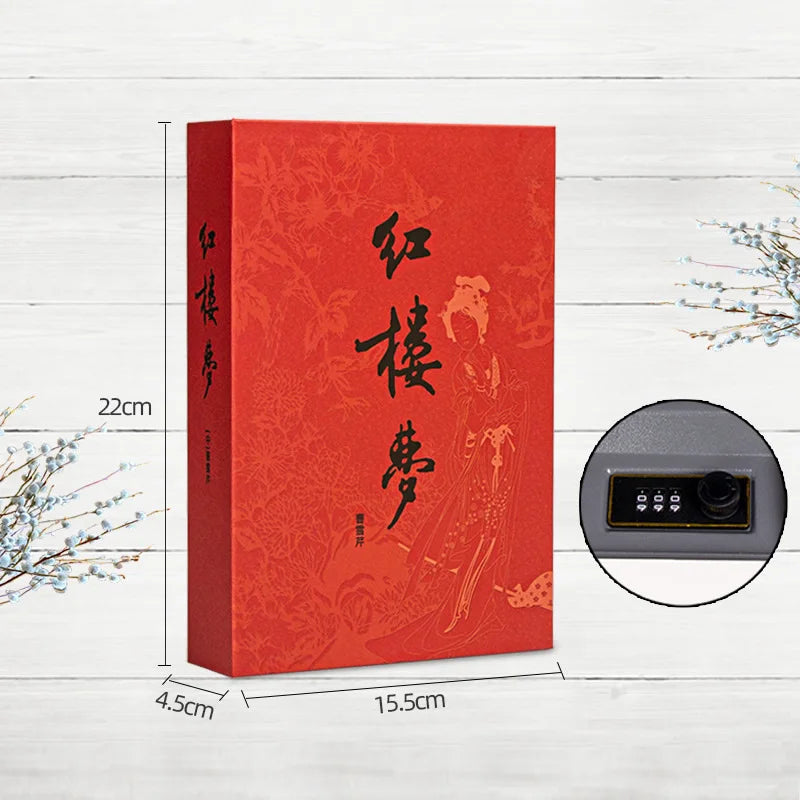 Hidden Safe Box Code Lock Book Shape Secret Simulation Book Cash Jewelry Money Box Organizer Stash Box Metal Piggy Bank Gift