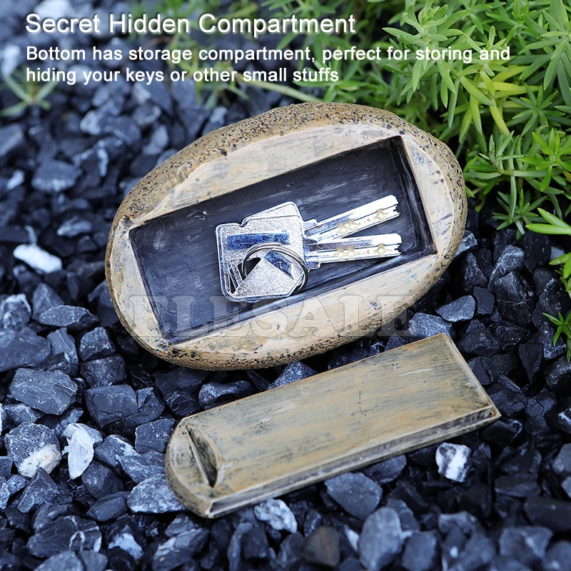 Sight Secret Garden Stone Decoration Ornament Hidden Storage Compartment Diversion Stash Safe Container Home Hide Spare Keys