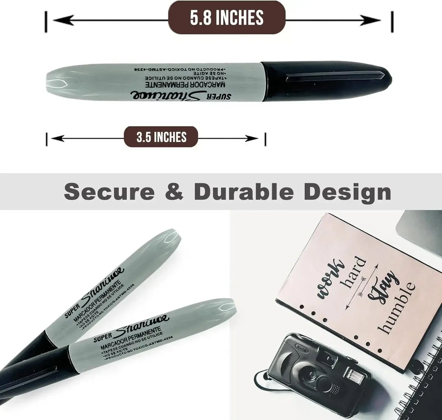 Creative Fake Red Black Marker Pen Hidden Compartment Sight Diversion Safe For Home Office Hide Necklace Money Small Valuables