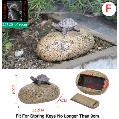 Sight Secret Garden Stone Decoration Ornament Hidden Storage Compartment Diversion Stash Safe Container Home Hide Spare Keys