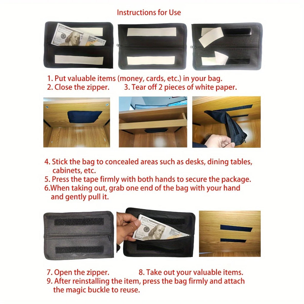 Secret Hidden Storage Case Privacy Organizer Stash Box for Jewelry Cash Important Personal Items