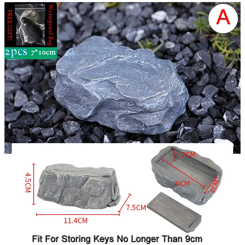 Sight Secret Garden Stone Decoration Ornament Hidden Storage Compartment Diversion Stash Safe Container Home Hide Spare Keys