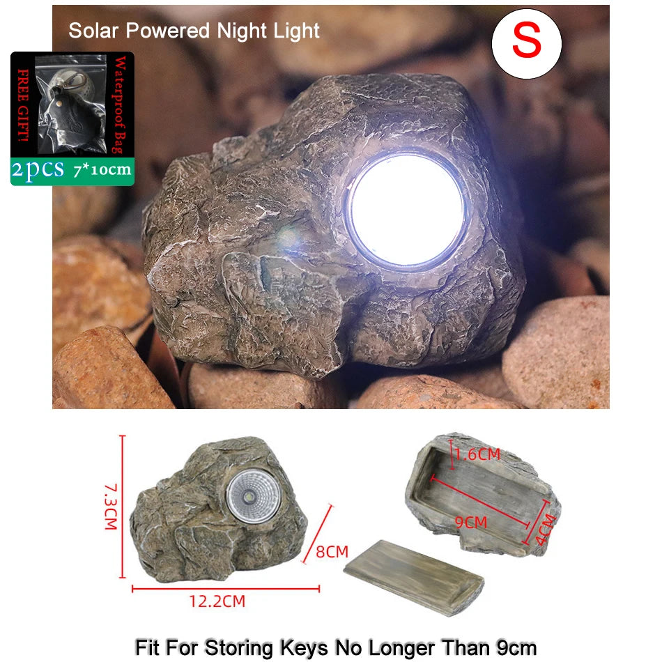 Sight Secret Garden Stone Decoration Ornament Hidden Storage Compartment Diversion Stash Safe Container Home Hide Spare Keys