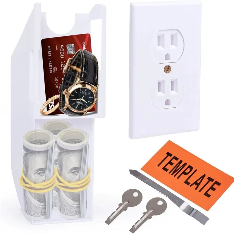 Creative Home Hidden Sight Secret Wall Socket Storage Box Hide Pill Jewellery Security Container Stash Coin Cash And Small Items